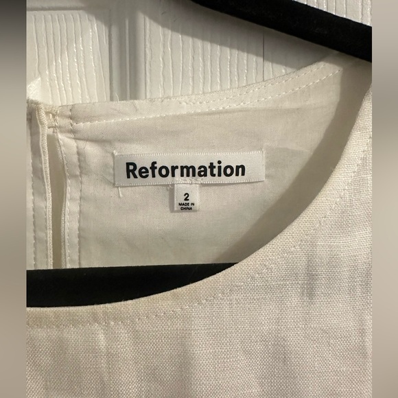 Reformation Jessi White Linen Shift Dress - Picture 5 of 7